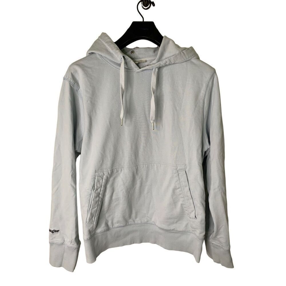 Favorite Daughter Hoodie Sweatshirt 100% cotton light blue women's size medium